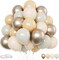 Beige Balloon Set, 60PCS Nude Birthday Balloons, 12Inch Sand White Apricot Double Stuffed Balloon Neutral Champagne Gold Balloons for Birthday Baby Shower Wedding Boho Bride Party Decorations